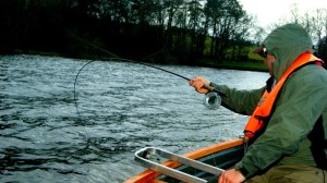 Terry Bromwell Playing a Fish Blagdon
