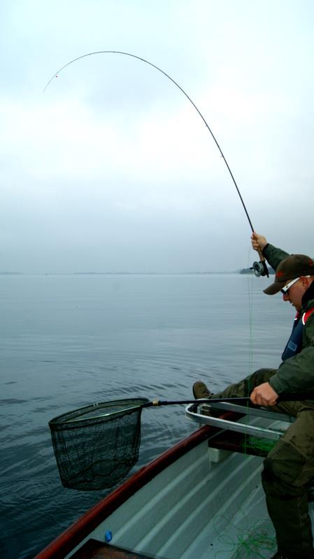 Terry Bromwell Playing a Draycote Trout